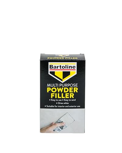 Bartoline Masilla en polvo multiusos 450 g: acabado resistente y suave para yeso, madera, ladrillo y piedra. Fácil de mezclar y lijar.