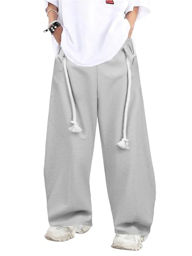SOFIA'S CHOICE Baggy Pants Barrel Wide Leg Sweatpants Y2k with Pockets for Men3