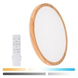 Pufier LEDシーリングライト 30W 6～8畳用 薄型調光調色 和風 木目調 リモコン付き 間接照明 常夜灯 省エネ 目に優しい 3600LM 寝室 リビング 和室 廊下 玄関 台所 書斎 照明ライト スマホ操作可能