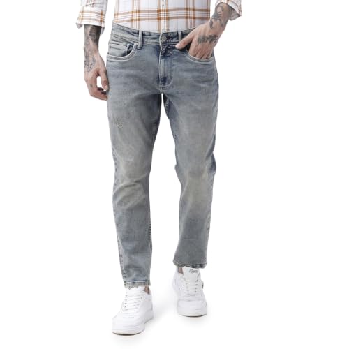 Image of BASICS Premium Cotton Stretch Jeans for Men | Smart Casual Denim