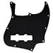 Musiclily 10 Hole Jazz Bass Pickguard JB Scratch Plate for 4 String Fender USA/Mexican Made American Standard Jazz Bass Replacement, 3Ply Black