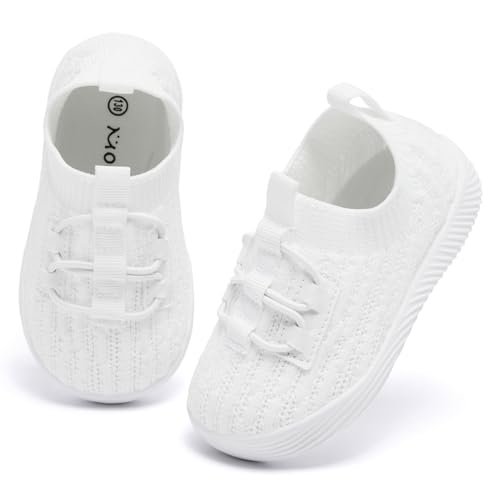 MORENDL Toddler Slip On Sneakers Baby Walking Shoes Non-Slip Breathable Boys & Girls Tennis Shoes Infant Running Shoes3