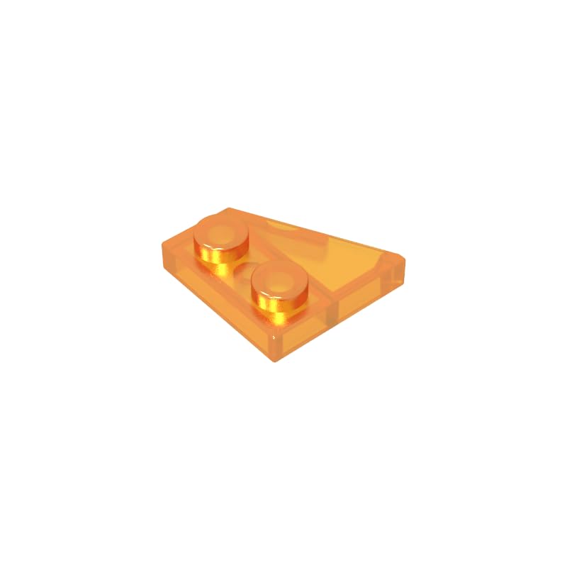 XYEIUGO GDS-560 24307 Wedge Plate 2x2 Right, Trans Orange, 50 PCS