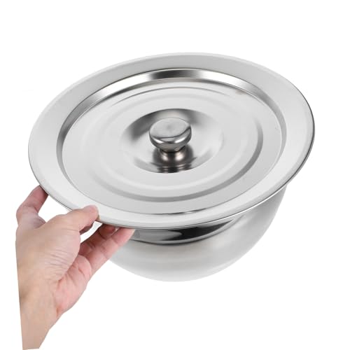 Tazón grande de acero inoxidable con tapa y 9 pulg. de grosor miniatura 4