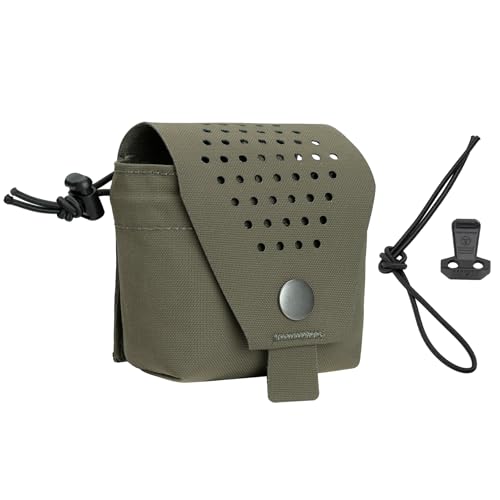TOPTACPRO Tactical Frag Grenade Pouch Single Small Tool Carrying Bag for Duty Belt MOLLE Vest and Backpack (Ranger Green)