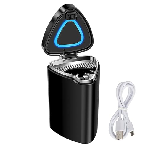 Rechargeable Car Ashtray with Lid, Removable Car Portable Ash tray ...