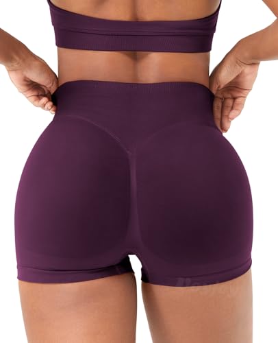 Image of VOYJOY Women Workout Impact Shorts 2.5 inch / 3.6 inch / 4.5 inch / 6 inch Scrunch Butt Booty | Tummy Control, High Waisted, Bike Short, Gentle Compression, for Women