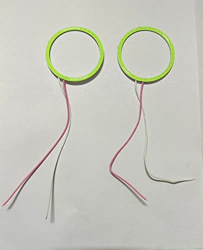 Image of Universal 60MM 2PC /SET Car Bike DRL Daytime Running Light Angle Eyes LED Ring COB LED Halo Ring Green