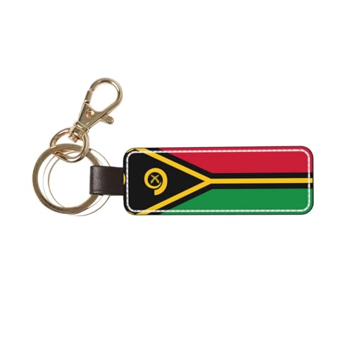 WXZYFP Drapeau du Vanuatu Porte-clés de voiture Pendentif Personnalité Créative Simple Lock Porte-clés Porte-clés Homme et Femme Couple Lanière