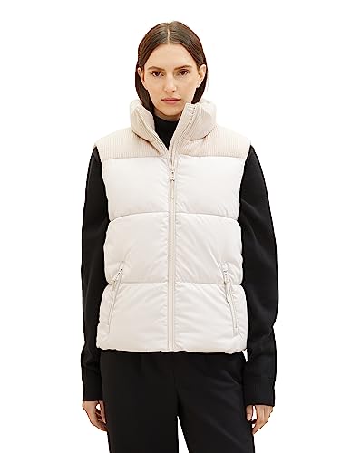 Chaleco acolchado TOM TAILOR con cuello alto de punto para mujer casual