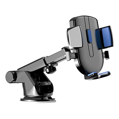 YOHOTA Car Phone Holder Mount,360 Degree Rotating Dashboard Magnetic Car Phone Mount,Compatible with All Mobile Phones (Black-Blue) Cover
