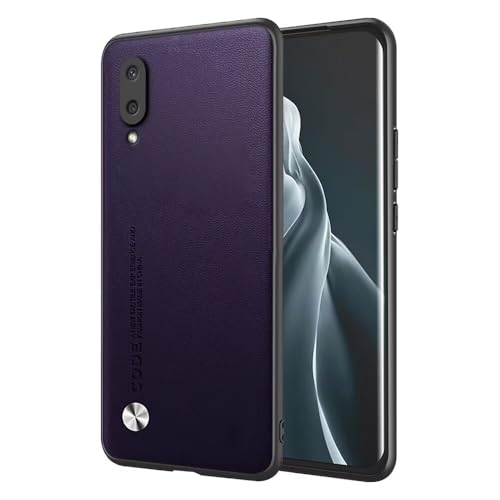 EASSGU Funda para Samsung Galaxy A02 / Samsung Galaxy M02 (6.5' Inches), Carcasa de Teléfono de Estilo Empresarial con Respaldo de PU Cuero - Morado Oscuro