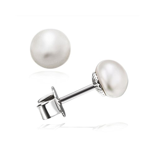 Goldmaid Damen Perlohrstecker 2 Süßwasserzuchtperlen weiß 925 Sterlingsilber Ohrringe Schmuck