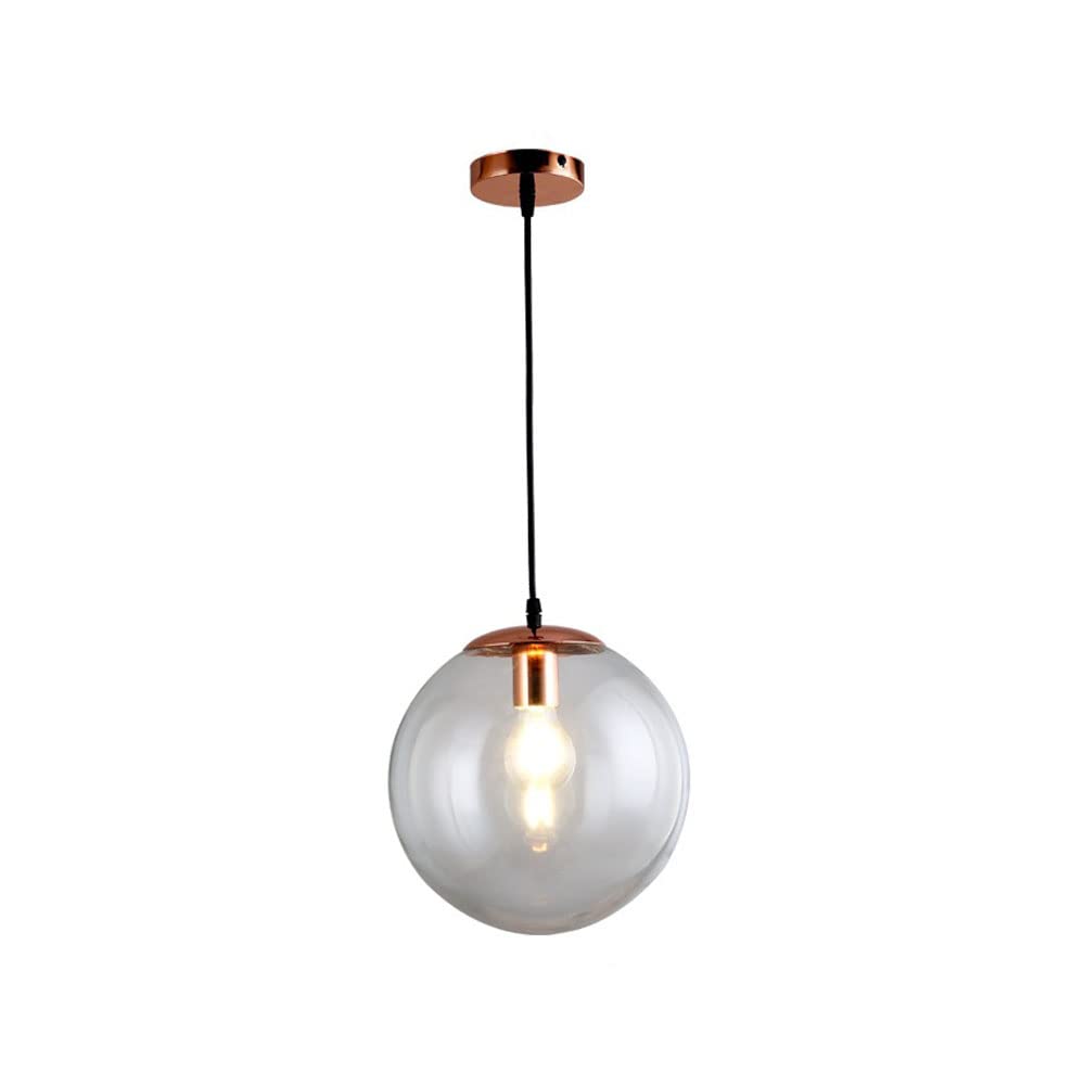 Lustre cuisine île en verre or rose | Ambiance bar chic moderne