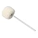 BQLZR 19,4 x 0,6 cm weißer Edelstahlschaft Bass-Kickdrum Schlägel Filz-Pedalschlägel Kopf für Schlagzeughammer