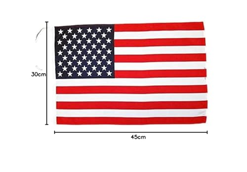 AZ FLAG - United States Flag - 18'' x 12'' - 100% Polyester USA - US - American Small Banner with Two Cords - Fade Resistant - Vivid Colors - 18x12 in - 45x30 Cm