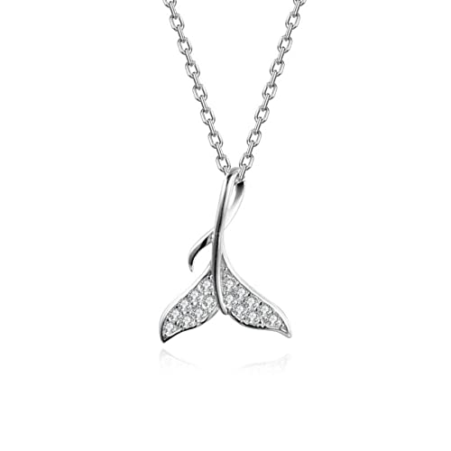 Collier chaîne clavicule queue de poisson sirène en argent pour femme