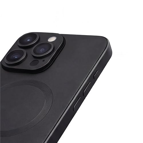 Image of amazon basics Premium Mag-Safe Case for iPhone 13 Pro Max | Shockproof & Anti-Scratch Cover | Soft Silicone with Wireless Charging | Camera Lens Guard - Black