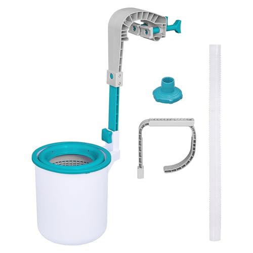 Bestway Flowclear Pool Wall Mounted Automatic Pool Surface Skimmer for Above Ground Pools with 530 Gallon and Above Filter Pumps White/Blue