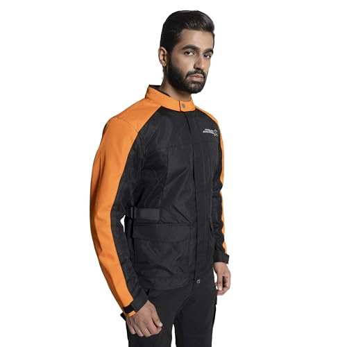 Image of HARLEY-DAVIDSON X TourX Edge Riding Jacket | 100% Polyester with Breathable Mesh Lining | Reflective Prints, Mandarin Collar & Contrast Piping | Durable, Lightweight & Stylish Motorcycle Jacket