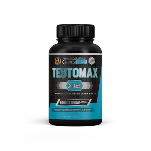 Healthy Fusion, TestoMax | Booster de Testostérone Naturel | Maca des Andes & Taurine | Améliore Vitalité, Masse Musculaire & Performances | Brûle-Graisses Efficace | 120 Capsules