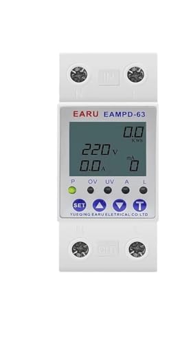 Energy Meter 230V Adjustable Current Earth Leakage Protection Over Under Voltage Protector Relay Device Breaker(with WiFi)