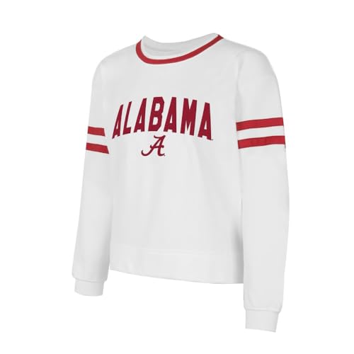 Concepts Sport Ladies Crew Neck Sweatshirt, Alabama, Size M White