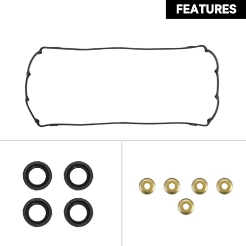 Image of Engine Valve Cover Gasket - Compatible for Acura Integra L4 1.8L 1990-2001 for Honda CR-V L4 2.0L 1997-2001 - Replace Part 12341-PR4-A00