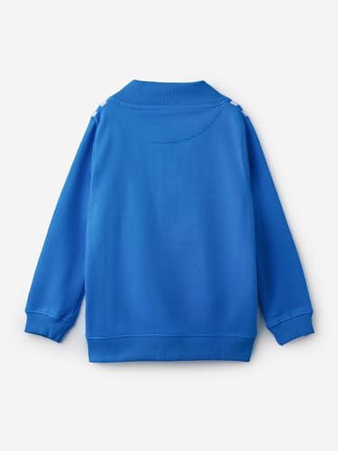 Image of The Souled Store Novel Blue Boys and Baby Boys Long Sleeve Zipper Front Cotton Varsity Jackets