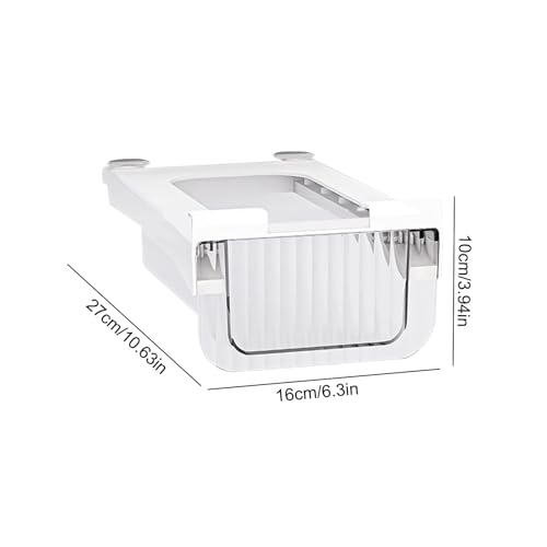 Organizador de nevera apilable transparente con cajón extraíble para alimentos 3