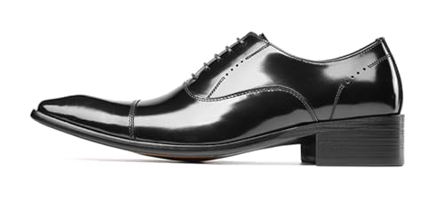 Santimon Men's Handcrafted Oxford Dress Shoes | Genuine Leather Brogue Derby for Business/Wedding/Tuxedo | Cushioned Outsole Formal Shoes | Prom & Casual Luxury Footwear4