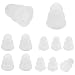 Rayker Triple Flange Replacement Eartips, Soft Noise-Isolation Silicone Ear Tips with 2mm Connector for Etymotic Shure Klipsch Westone, Perfect Fit in Ear Canal, S/L Size Included, 6 Pairs, White