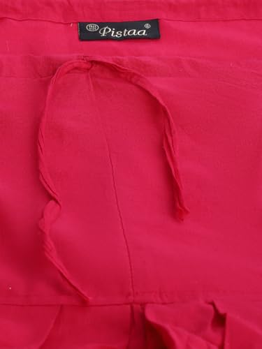 Image of Pistaa's Women's Regular Fit High Rise Combo of 3 Solid Pure Cotton Patiala Salwar