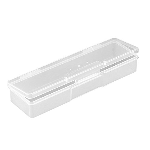 Broadroot Nail Art Boîte de rangement en plastique translucide Décor Organiseur Coque Accessoires Cover