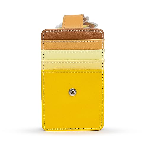 Buckle-Down Disney Wallet, Character Wallet ID Card Holder, Beauty and The Beast Belle Pose Yellows, Vegan Leather, Yellow, 3.0" x 5.0", Casual