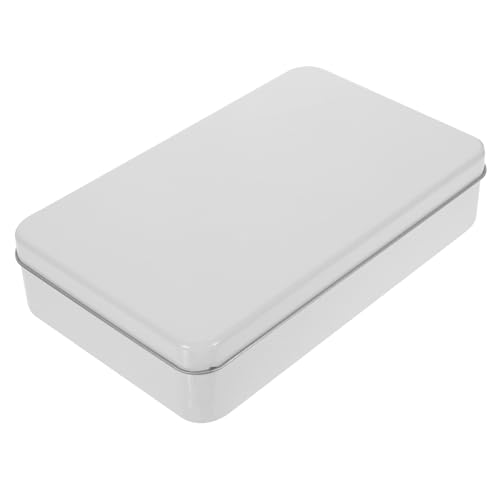 LALADEFIEE Caja para Galletas y Pasteles de Hojalata Tapa Plana, Tamaño Portátil para Almacenamiento y Decoración en Eventos y Cocina