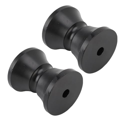 Pissente Boat Trailer Roller Nylon Anti Scratch Bow RollerStop Marine Keel Rollers for Yacht Marine Motorboat Black 2Pcs 2.95 X 3.39in