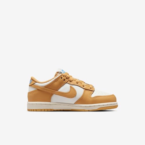 Nike Dunk Low Little Kids' Shoes (FB9108-700, Honeycomb/Sail/University Blue/Honeycomb)3