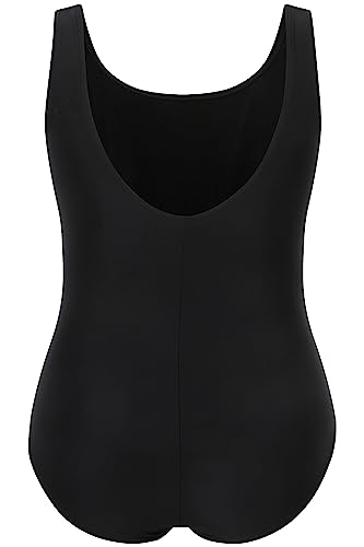 Ulla Popken Badpak, pipings, band onder de borst, voering aan de voorkant dames Zwempak uit één stuk (1-Pack) - Afbeelding 5