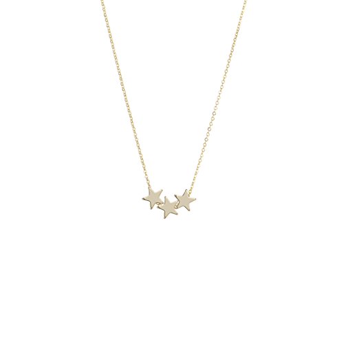 S.J JEWELRY Womens Simple Delicate Full Moon 14K Gold Plated Layered Pendant Handmade Necklaces Star