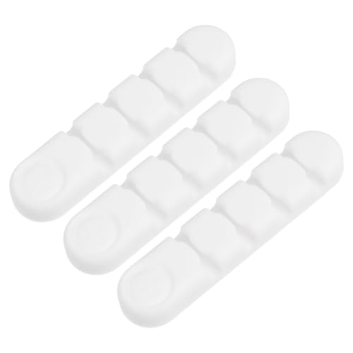 DOITOOL 3 piezas Organizadores de Cables Autoadhesivos Envolturas de Cable de Silicona Duraderas para Escritorio y Uso en Casa Fácil de Instalar Flexible Elástico para Gestión de Cables de Datos y Energía miniatura 1