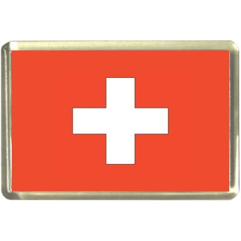 Swiss Flag Fridge Magnet, Humour Cover