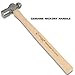 GreatNeck BP8 Ball Peen Hammer, 8 Oz Drop-Forged Steel Metalworking Tool With Precision-Balanced Authentic Hickory Wood Ball Peen Hammer Handle, For Riveting, Shaping, Bending Metal