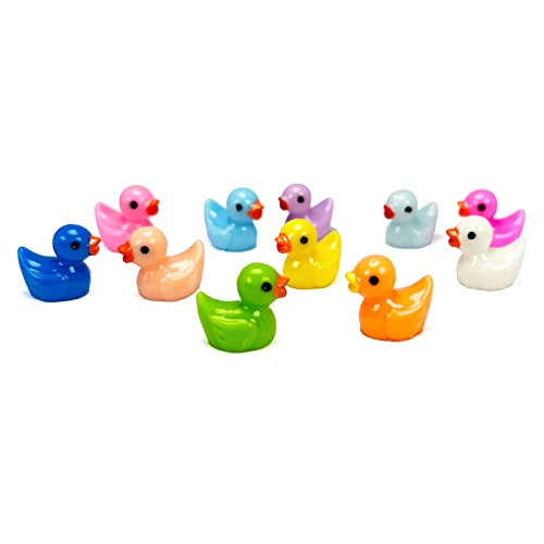 Wehoo 220 Pieces Mini Resin Duck Miniature Figures Micro Fairy Garden Landscape Aquarium Hide And Seek Prank Dollhouse Ornament Potted Plants Cake Decoration Diy Slime Kit Craft Charms For Party Toys #TOP2