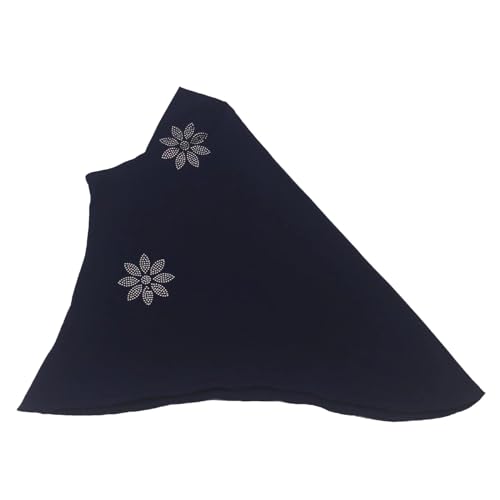 Girls Muslim Hijab Scarf Shawls Islamic Arab Hijabs Headscarves Rhinestone Flowers4