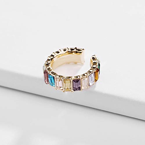 Yujiaxu Women Ear Cuff, Dainty Minimalist Gold Cz Ear Cuff Earrings Cartilage Non Pierce Ear Cuff Gift For Her #TOP2