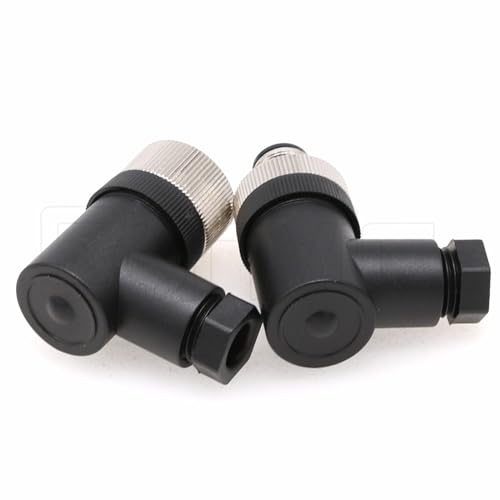 Image of M12 8 Pin Male & Female A Code Sensor Aviation Plug Industrial Circular Connector Waterproof IP67 Right Angle 12mm Connector Plug Cable Adapter
