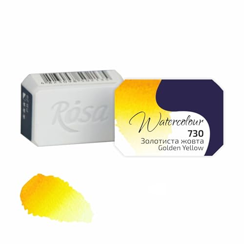 7 Artists Aquarellfarbe Goldgelb – 1/1 Näpfchen Aquarellfarben Einzeln | Professionelle Hochwertig Künstler Aquarell Farben | Aquarellfarben Set Einzeln