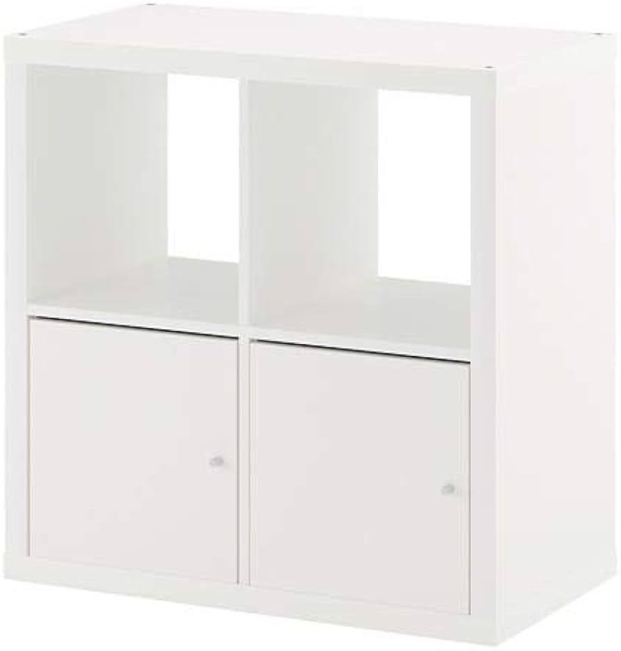 Amazon｜KALLAX カラックス シェルフユニット 扉付き, ホワイト