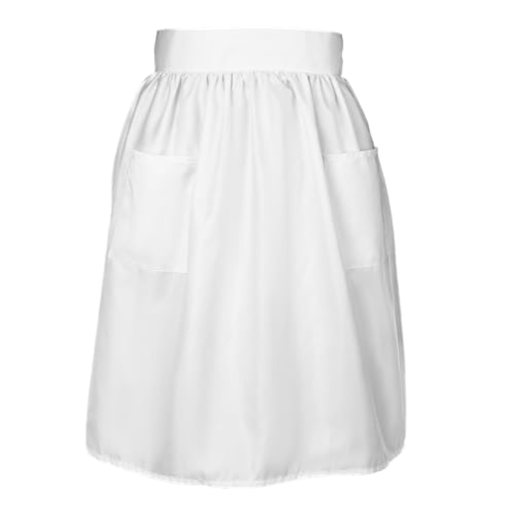 White Waist Apron with 2 Pockets